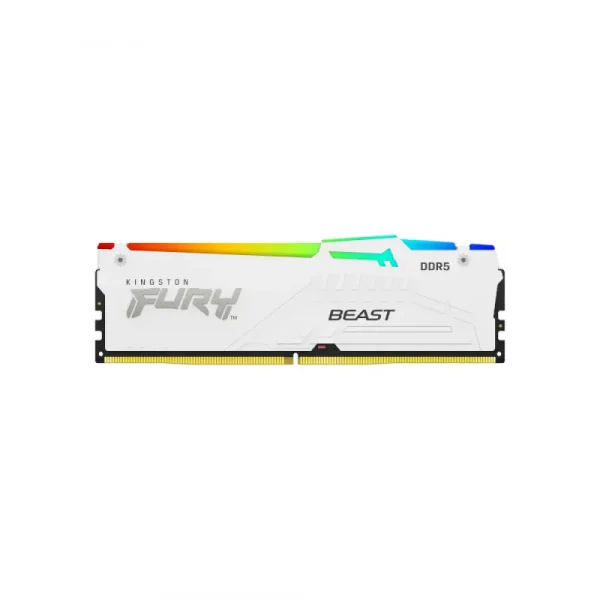 Kingston Fury Beast RGB 32GB (2x16GB) 6000MHz DDR5 CL30 Desktop RAM White (KF560C30BWAK2-32) - Image 2