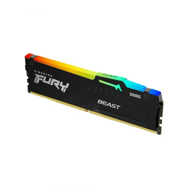 Kingston Fury Beast Rgb 16Gb (1X16Gb) 6000Mhz Ddr5 CL30 Desktop Ram Black (KF560C30BBEA-16)