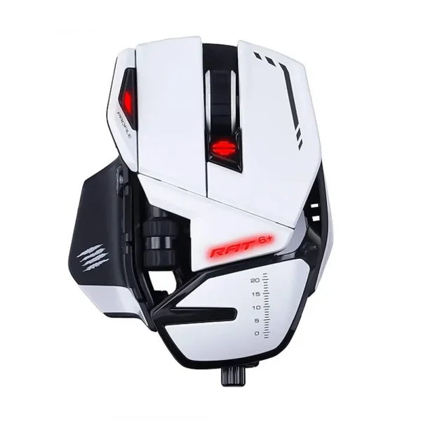 Mad Catz The Authentic R.A.T. 6+ Rgb Wired Gaming Mouse White (Mr04Dcinwh000-0)