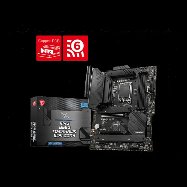 Msi Mag B660 Tomahawk Wifi Intel Lga1700 Atx Motherboard Ddr4 (MAG B660 TOMAHAWK WIFI DDR4)