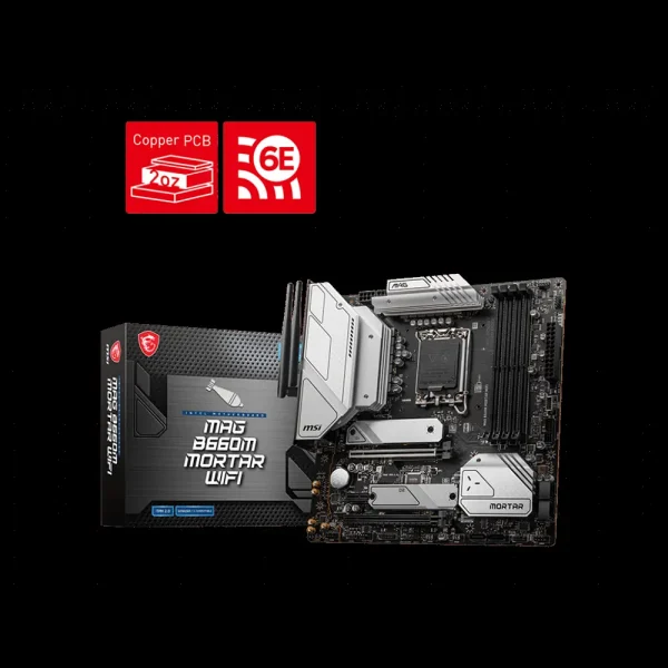 Msi Mag B660M Mortar Wifi Lga1700 Matx Motherboard (Mag B660M Mortar Wifi)