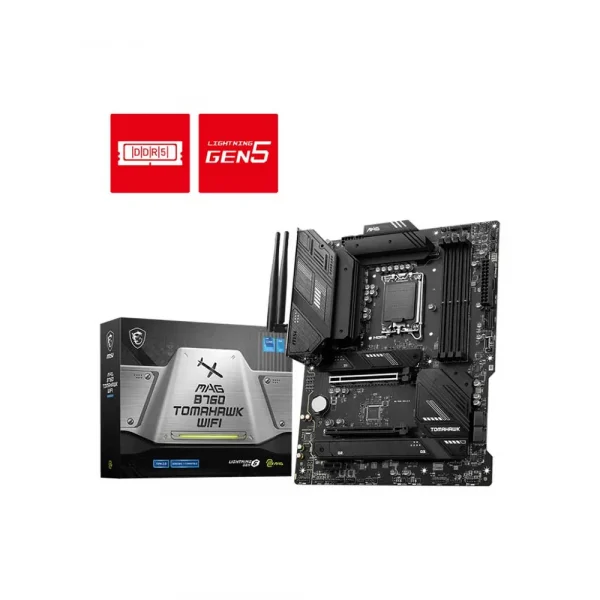 Msi Mag B760 Tomahawk Wifi Lga1700 Atx Motherboard (MAG-B760-TOMAHAWK-WIFI)