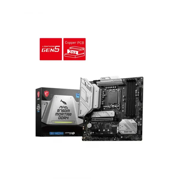 Msi Mag B760M Mortar Ddr4 Lga1700 Matx Motherboard (MAG-B760M-MORTAR-DDR4)