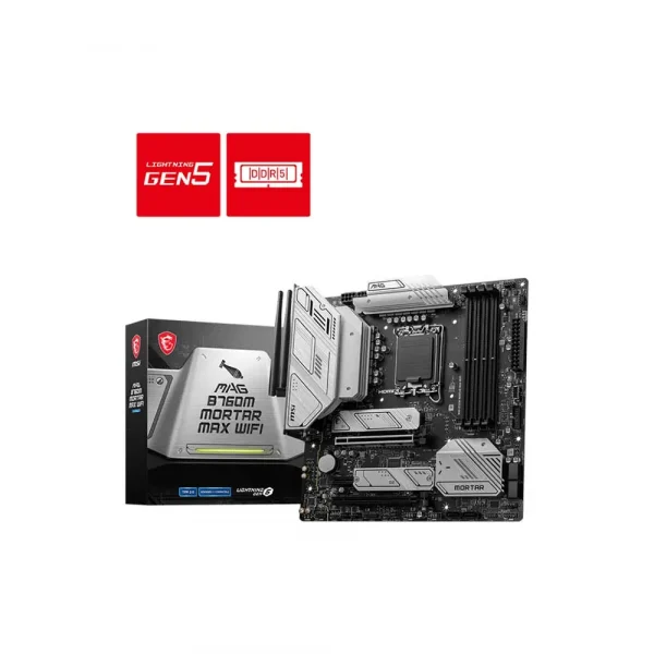 Msi Mag B760M Mortar Max Wifi Lga1700 Matx Motherboard (MAG-B760M-MORTAR-MAX-WIFI)