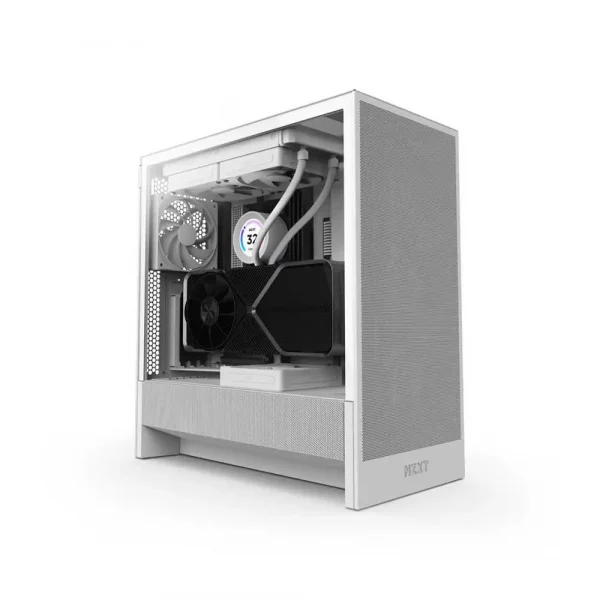 NZXT H5 Flow Compact Mid Tower ATX Cabinet White (CC-H52FW-01)