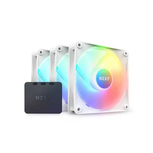 Nzxt F120 Rgb Core 120mm Cabinet Fan Triple Pack (Matte White) (RF-R12TF-W1)