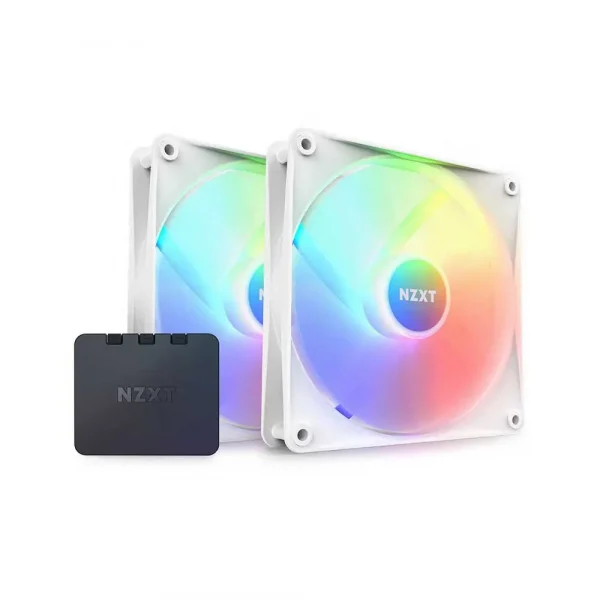 Nzxt F140 Rgb Core 140mm Cabinet Fan Twin Pack (Matte White) (RF-C14HF-W1)