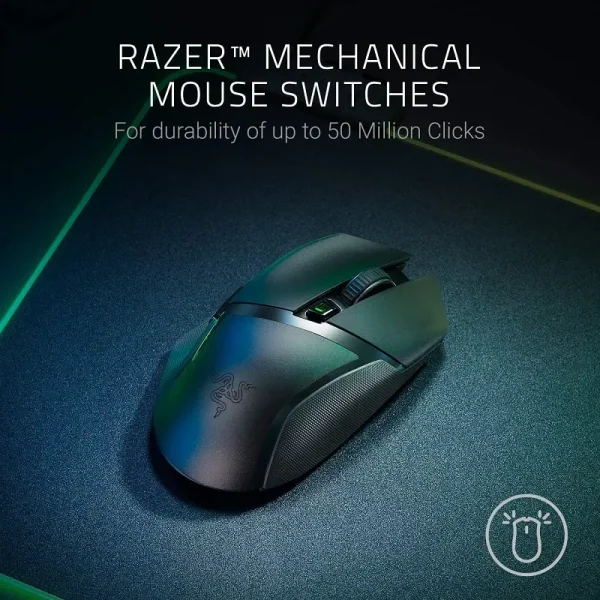 Razer Basilisk X Hyperspeed - Wireless Ergonomic Gaming Mouse (RZ01-03150100-R3A1) - Image 3