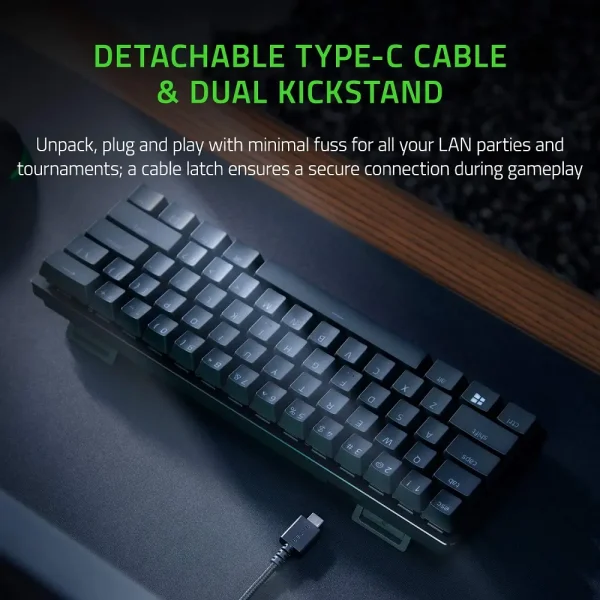 Razer Huntsman Mini - 60% Optical Gaming Keyboard (Clicky Purple Switch) - Rz03-03390100-R3M1 - Image 4