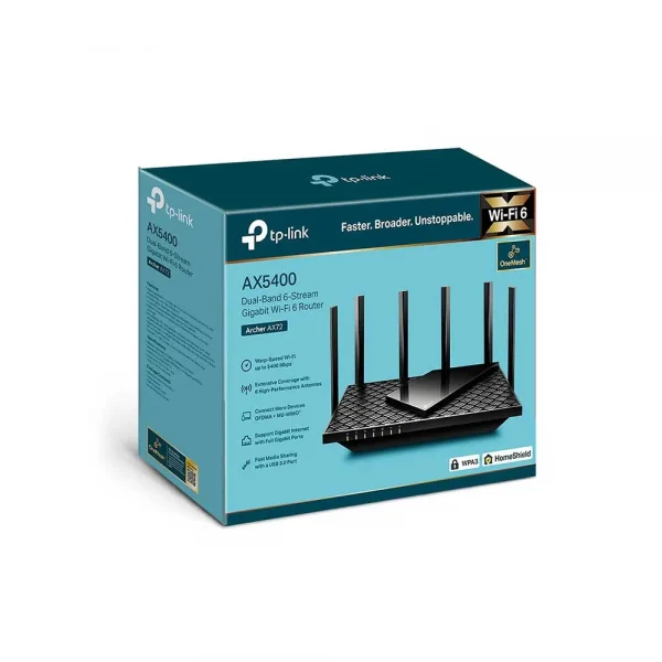 TP Link Archer AX72 Dual Band Gigabit Wi-Fi 6 Router - Image 3