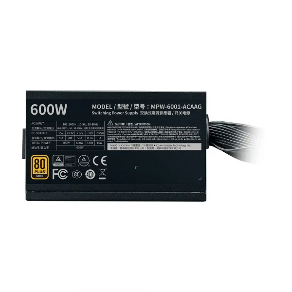 Cooler Master G600 Gold 80 Plus Gold Power Supply (Mpw-6001-Acaag) - Image 4