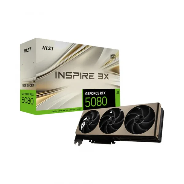 Msi Rtx 5080 Inspire 3X Oc 16Gb GDDR7 Graphics Card (G5080-16I3C)