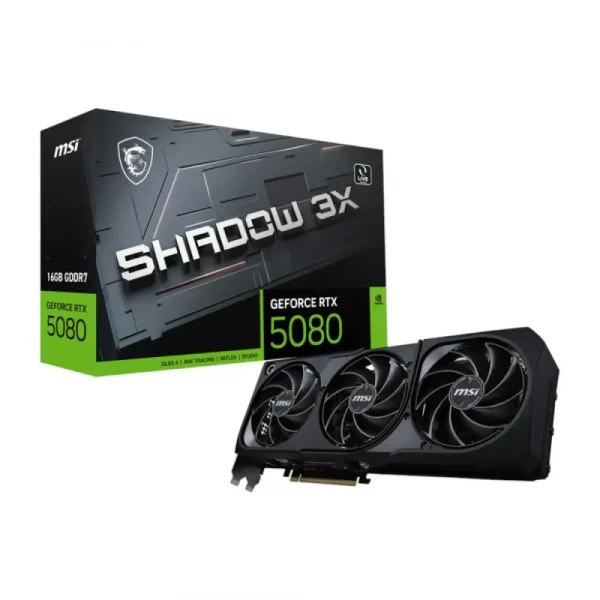 MSI RTX 5080 Shadow 3X 16Gb GDDR7 Graphics Card (G5080-16S3)