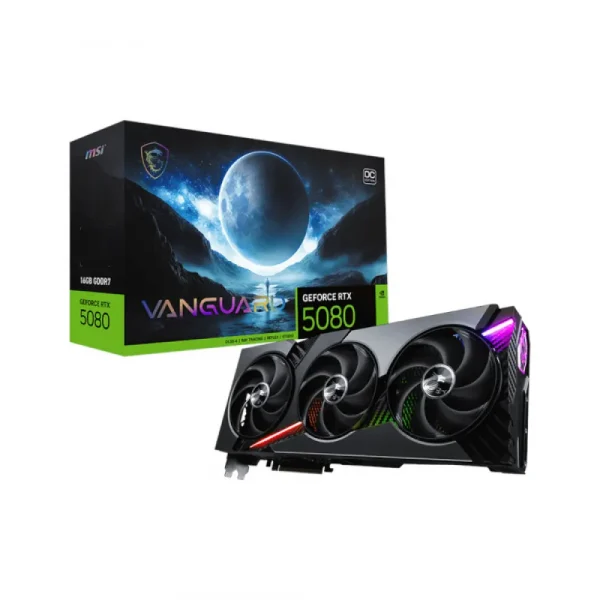 MSI RTX 5080 Vanguard Oc 16Gb GDDR7 Graphics Card (G5080-16VGC)