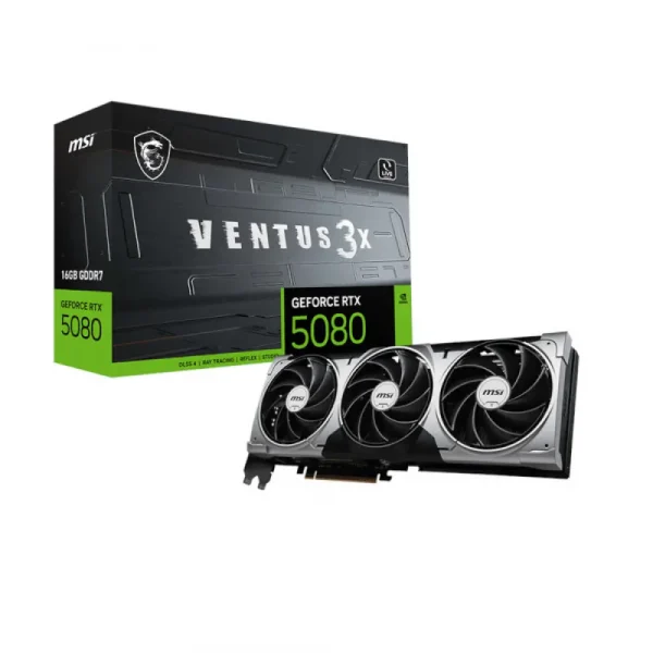 MSI RTX 5080 Ventus 3X 16Gb GDDR7 Graphics Card (G5080-16V3)