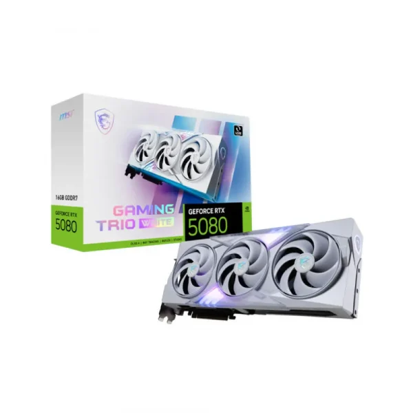 Msi Rtx 5080 Gaming Trio White 16Gb GDDR7 Graphics Card (G5080-16GTW)