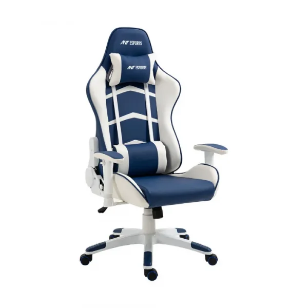 Ant ESports 9077 Ergonomic Gaming Chair White-Blue (9077-BLUE) - Image 4