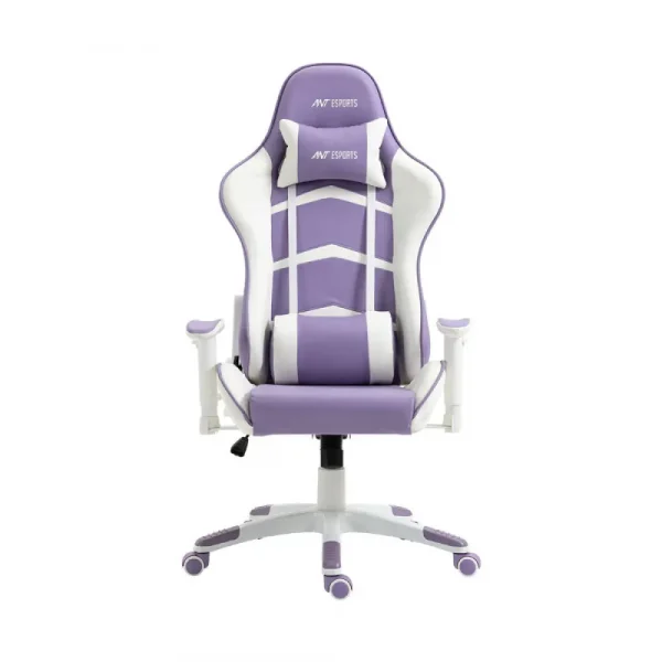 Ant ESports 9077 Ergonomic Gaming Chair White-Purple (9077-PURPLE)