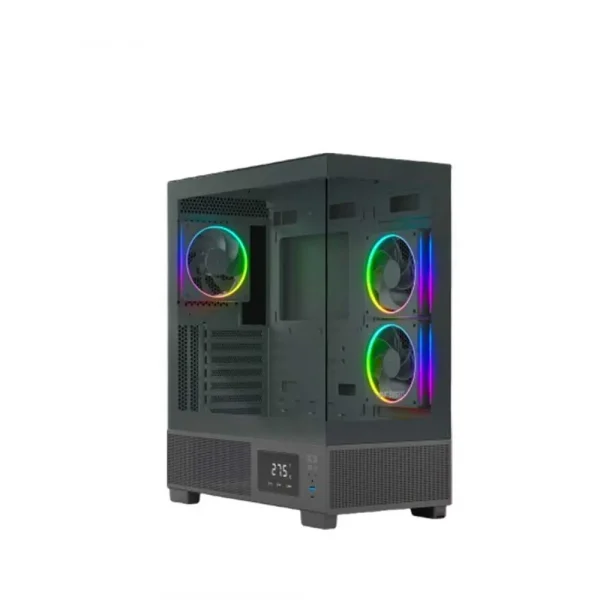 Ant Esports Crystal X3 LCD Mid Tower ATX Cabinet Black