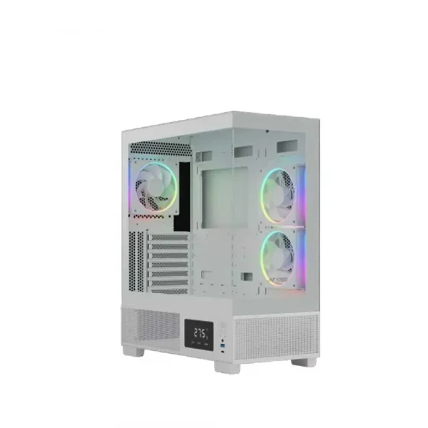 Ant Esports Crystal X3 LCD Mid Tower ATX Cabinet White