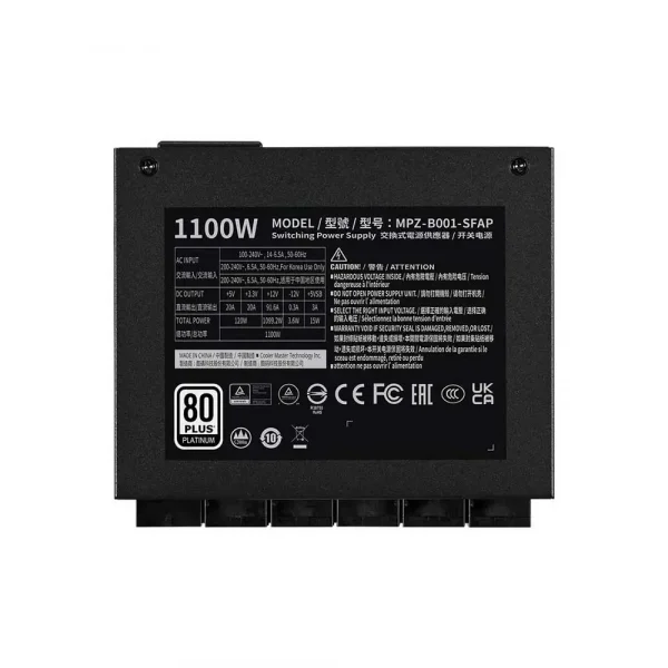 Cooler Master V SFX Platinum 1100 ATX 3.1 Power Supply (MPZ-B001-SFAP-EB) - Image 5