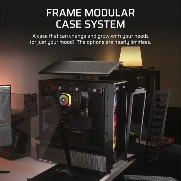 Corsair Frame 4000D RS Argb Modular Mid-Tower Cabinet Black (CC-9011296-WW) - Image 3