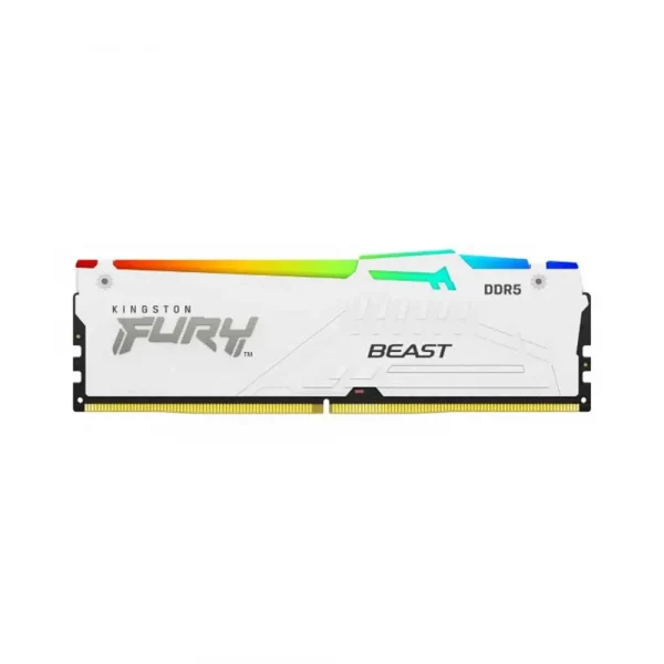 Kingston Fury Beast RGB 16GB 5600MHz White DDR5 Desktop RAM (KF556C40BWA-16)