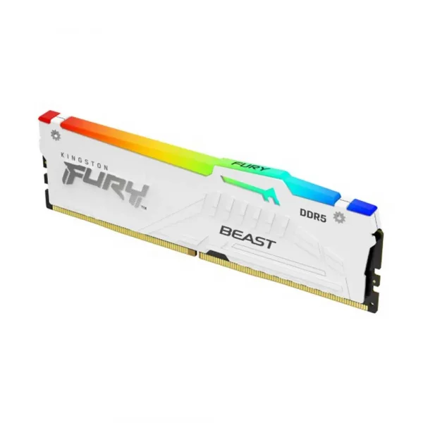 Kingston Fury Beast RGB 32GB 6000MHz White DDR5 (32GBx1) Desktop RAM (KF560C40BWA-32)