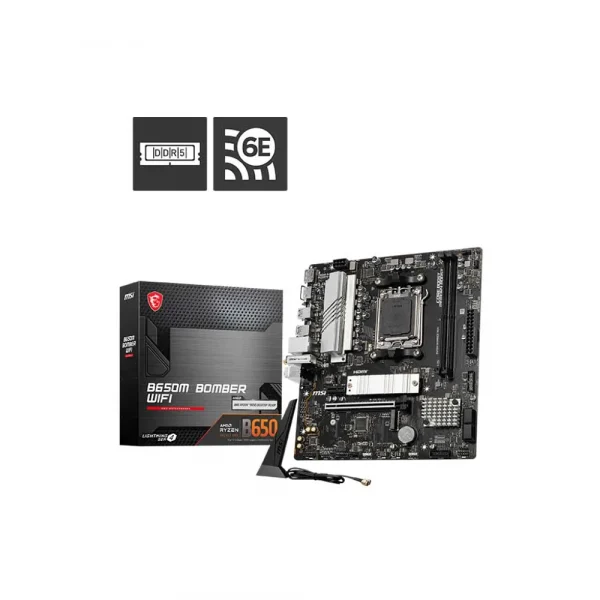 Msi B650M Bomber WiFi AM5 Micro-ATX Motherboard