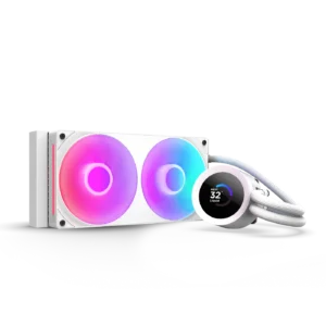 NZXT Kraken Plus 240 RGB 240mm AIO Liquid Cooler With 1.54" LCD White (RL-KR240-W2)