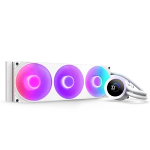 NZXT Kraken Plus 360 RGB 360mm AIO Liquid Cooler With 1.54" LCD White (RL-KR360-W2)