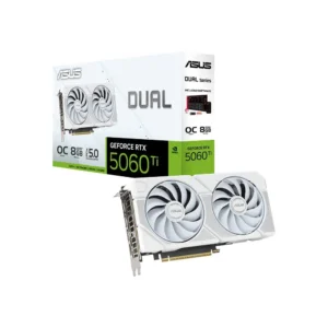 ASUS Dual RTX 5060 Ti 8GB GDDR7 OC Edition Graphics Card White (DUAL-RTX5060TI-O8G-WHITE)