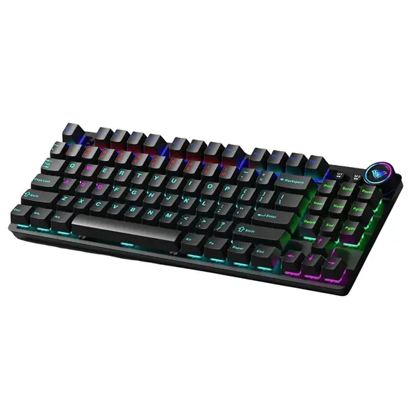 AULA M75 Tri-Mode TKL Mechanical Gaming Keyboard With Knob Black, Red ...