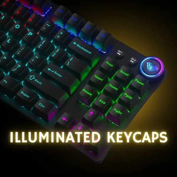 AULA M75 Tri-Mode TKL Mechanical Gaming Keyboard With Knob Black, Red ...