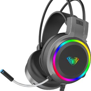 AULA S608 WIRED GAMING HEADSET RGB (BLACK)