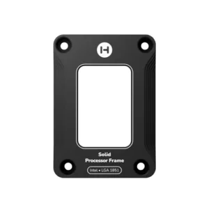 Solid Processor Frame with four mounting holes and a central opening, labeled 'Solid Processor Frame' for Intel LGA 1851.