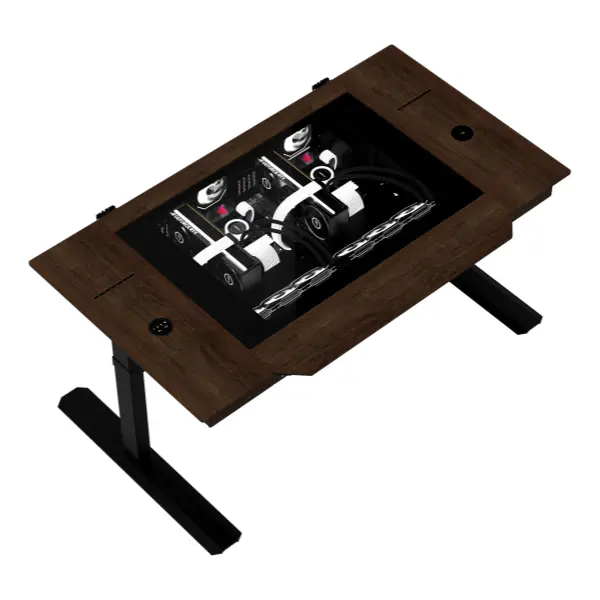 Lian Li DK-07 WOOD Desk Station Brown (DK07X-WD)