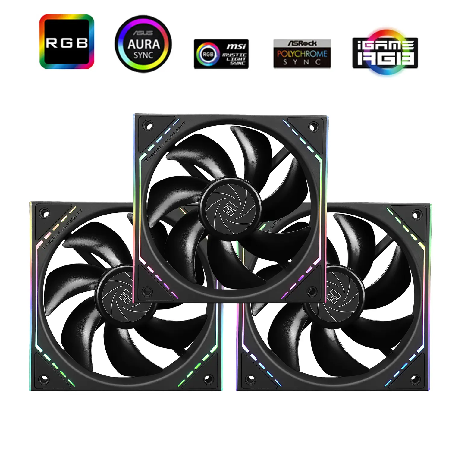 Thermalright TL-M12 X3 120mm ARGB Cabinet Fan 3 Pack Black