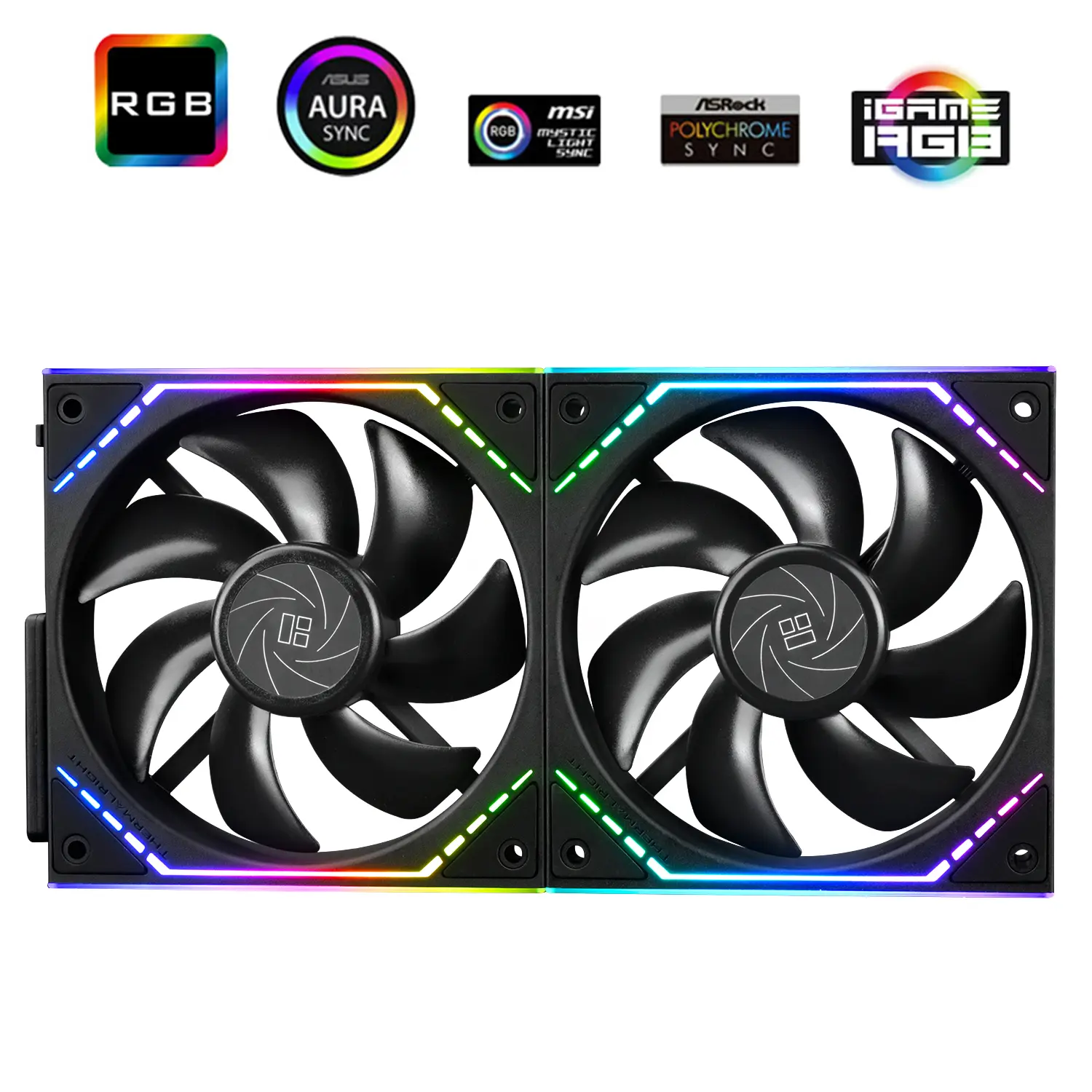 Thermalright TL-M12Q X2 120mm ARGB Cabinet Fan 2 Pack Black