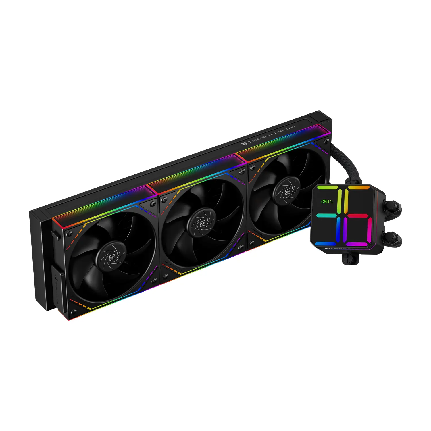 Thermalright Magic Qube 360 ARGB Black CPU Liquid Cooler Triple TL-M12Q PWM Fans