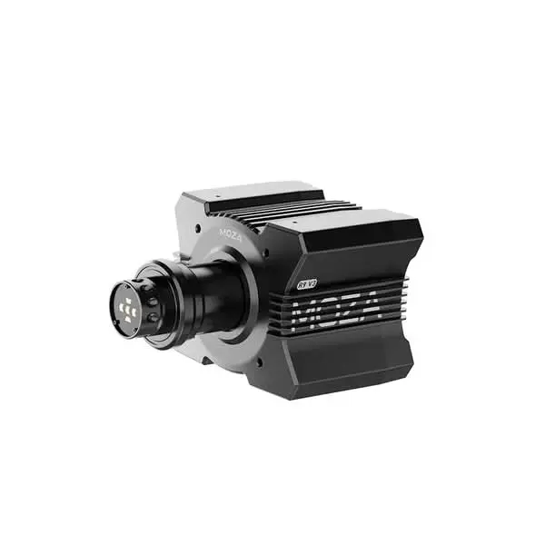Industrial camera lens module with black heatsink and lens mount.