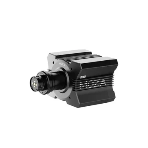Industrial machine-vision camera with a lens mount and cooling fins on a white background, oriented diagonally