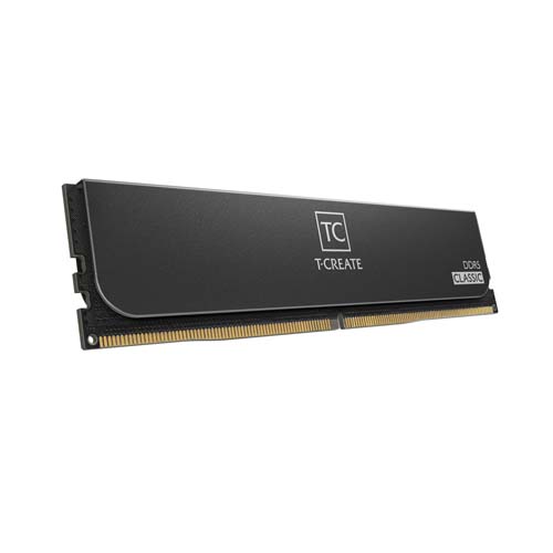 Black DDR4 RAM memory module with gold edge connectors and T-CREATE branding (Classic)